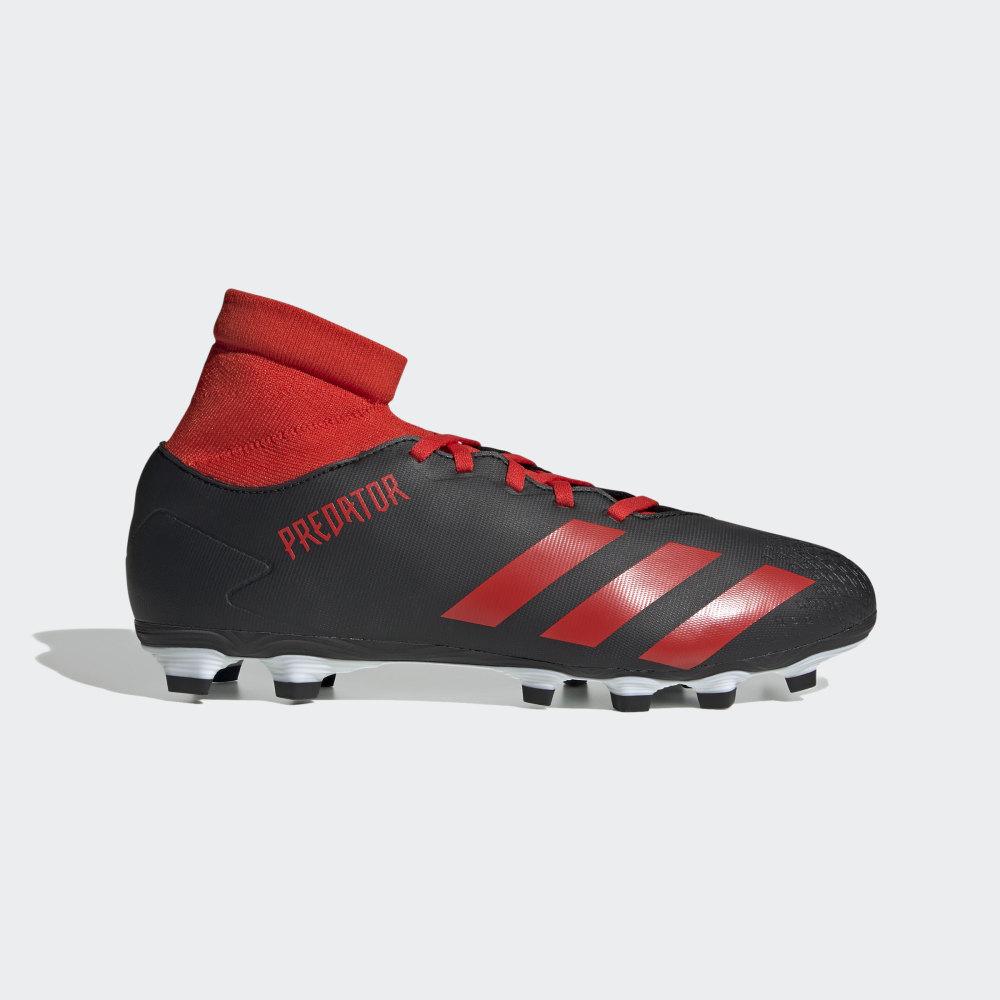 Ghete Fotbal Adidas Predator 20.4 Flexible Ground Dama Romania - Negrii/Rosii/Albi EE9565